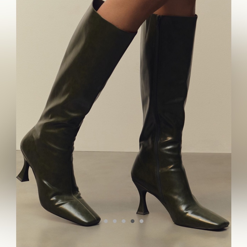Jeffrey Campbell Checkmate boot in Dark Green